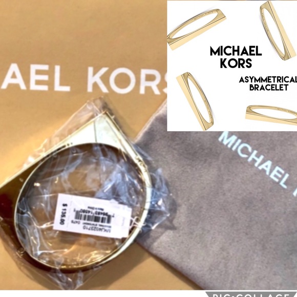 Michael KORS Bracelet Gold tone Asymmetrical Hinge - Picture 2 of 8